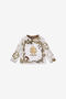 JU Baroque Print Long Sleeve Top White SJT600-JFI74