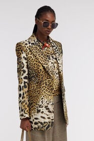 RC Jaguar Skin print Blazer Light Brown SKT405-4QG34