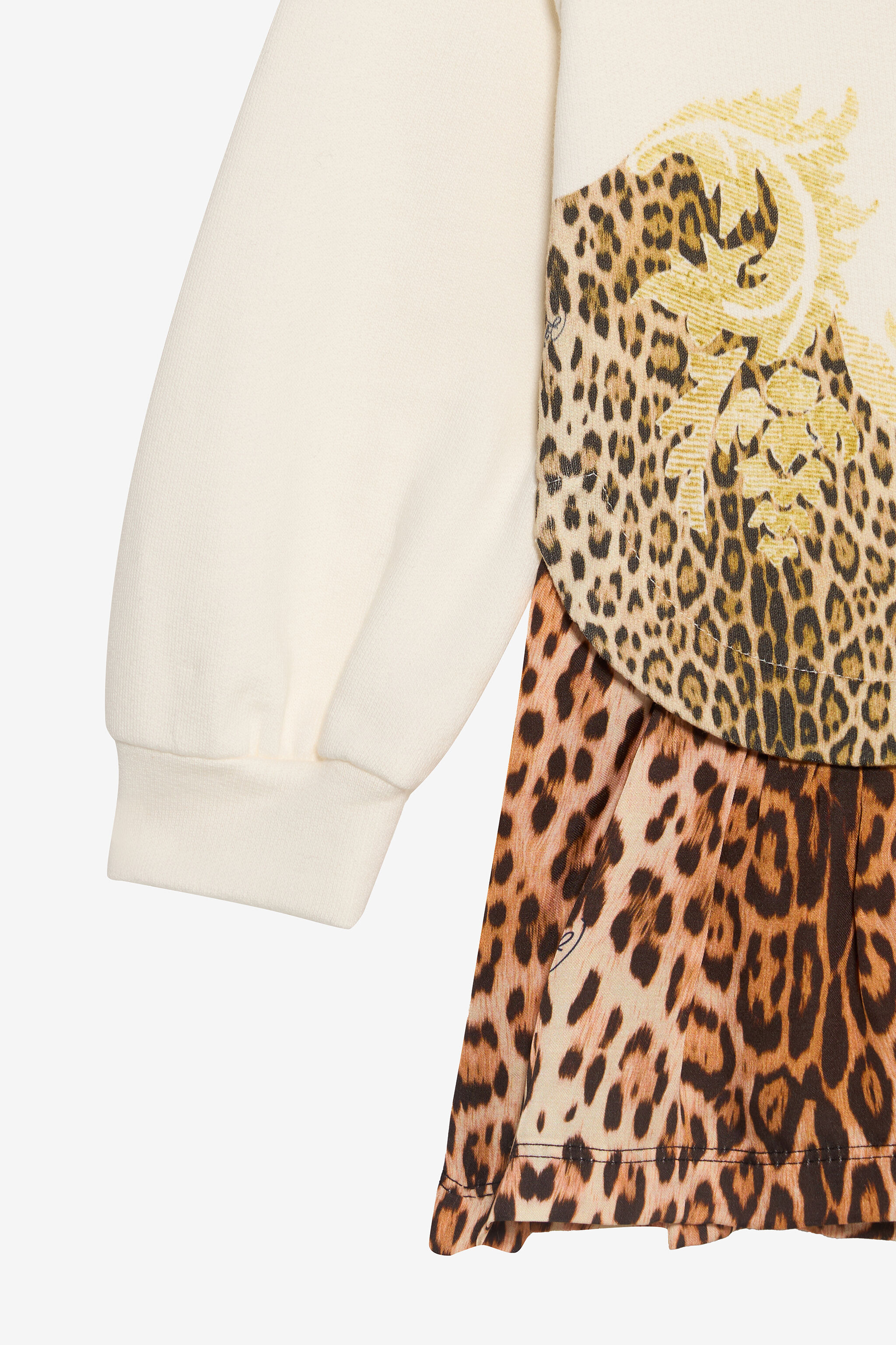 JU Leopard Print Hoodie Dress JU Leopard Print Hoodie Dress MILKY WHITE VJT115-CF050