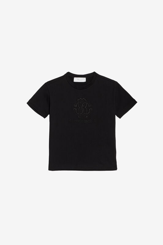 JU T-Shirt Con Monogram RC E Logo Nero UJT60M-JD001