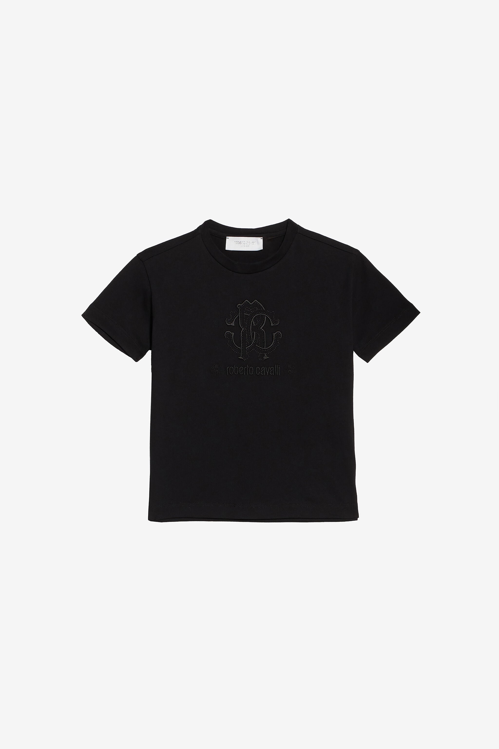 JU T-Shirt Con Monogram RC E Logo Nero UJT60M-JD001