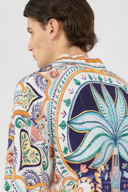 JC Hemd mit Tropical Garden-Print OFF WHITE WFM008-WF156