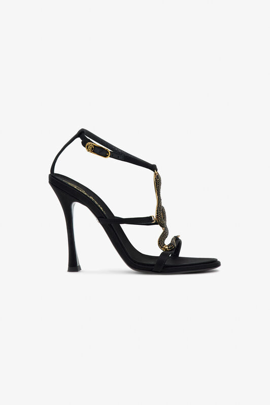 RC Snake-Embellished Sandals Black TKS110-FL113