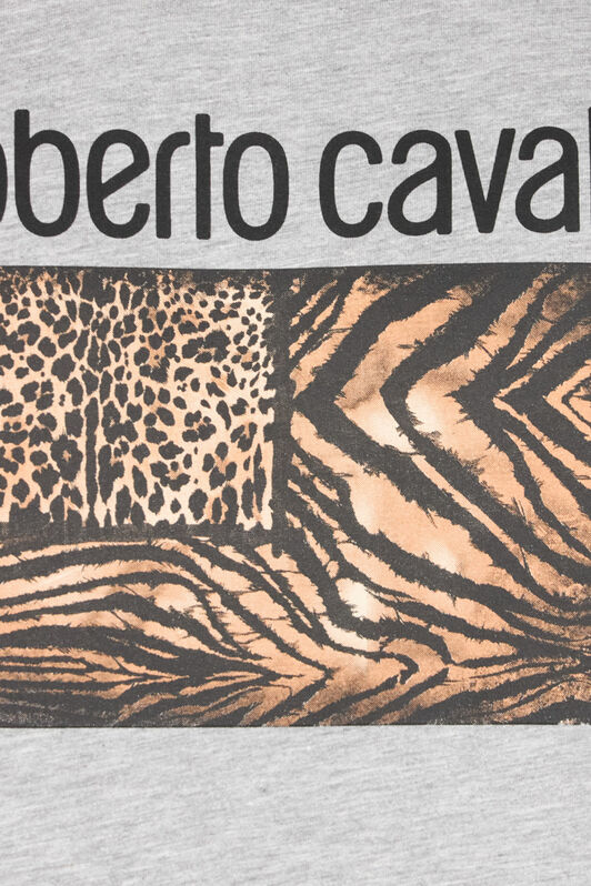 RC Animal print T-shirt with logo Gray OOT60G-JD060