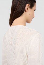 RC Knit Cardigan with Ray Motif BIANCO LATTE XQM901-MH012