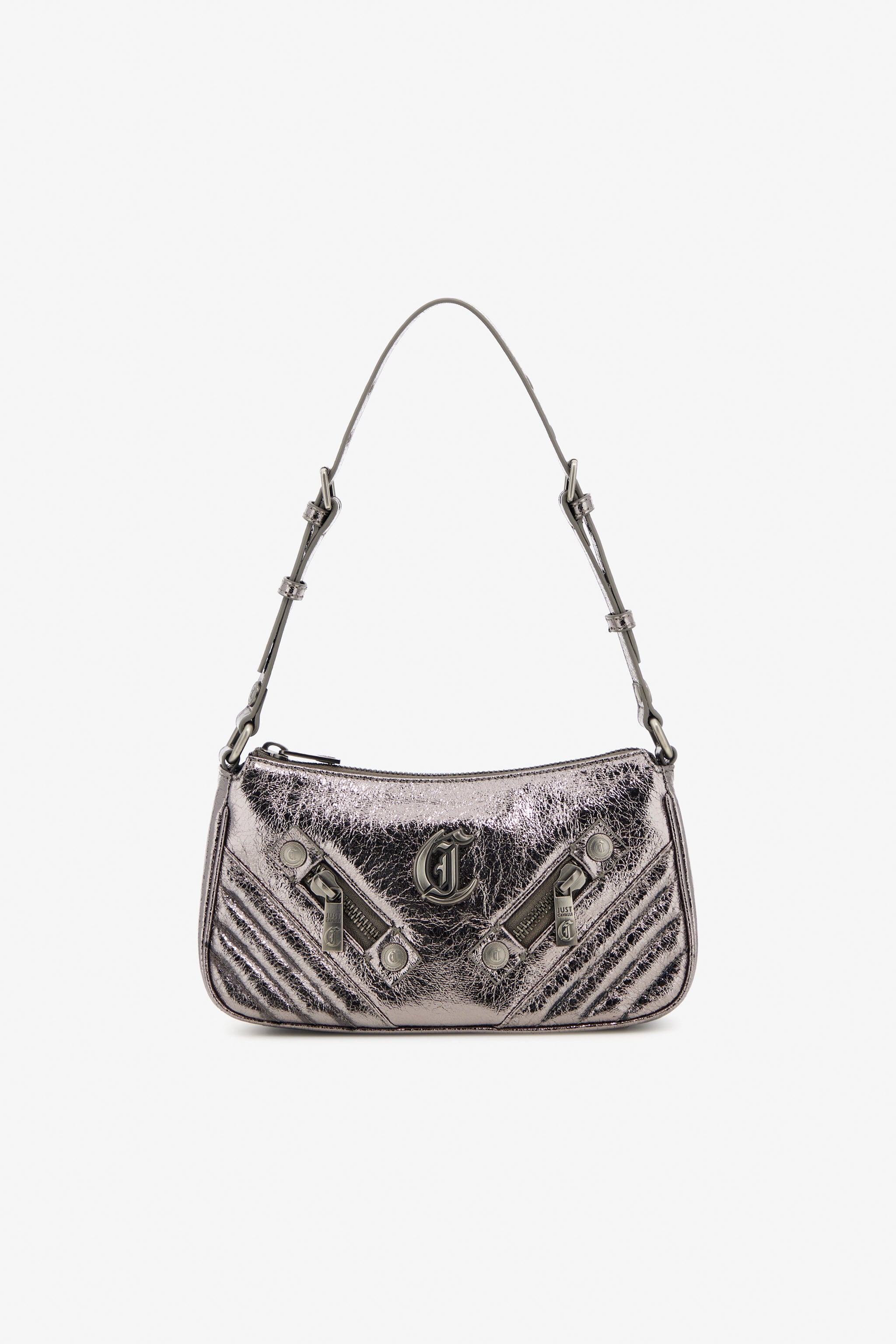 JC Just Cavalli Shoulder Bag JC Just Cavalli Shoulder Bag Silver TFB110-TF475