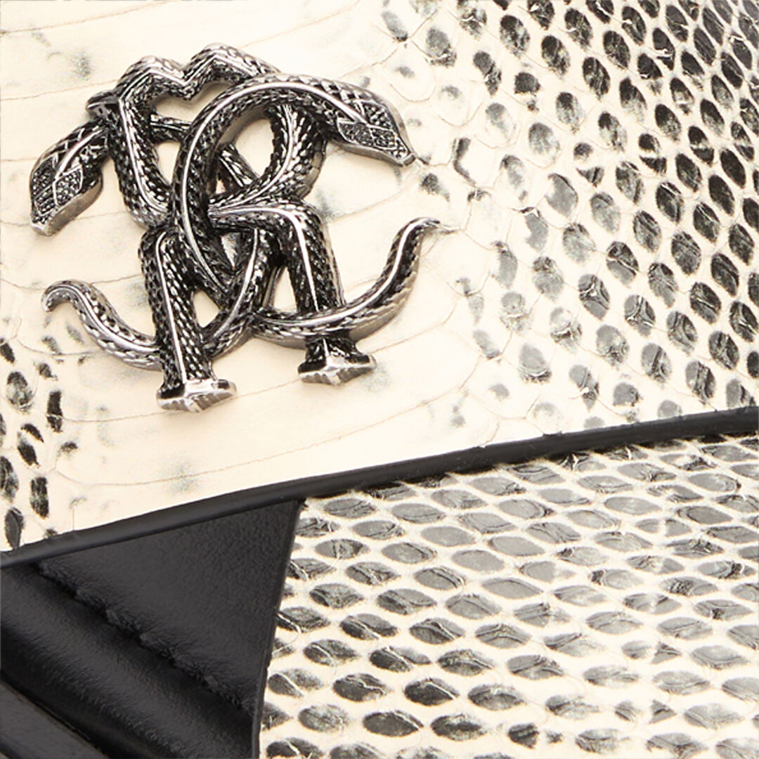 RC Slides With Cobra Print And Mirror Snake Monogram RC Slides With Cobra Print And Mirror Snake Monogram Black/White URS021-PZU07
