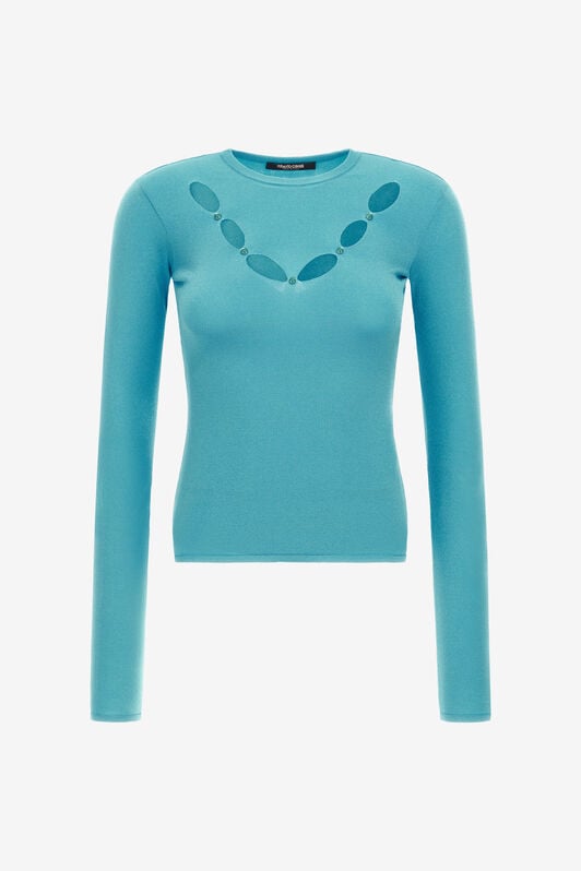 RC Top in maglia con cut-out RC Top in maglia con cut-out Azzurro RKM606-MG011