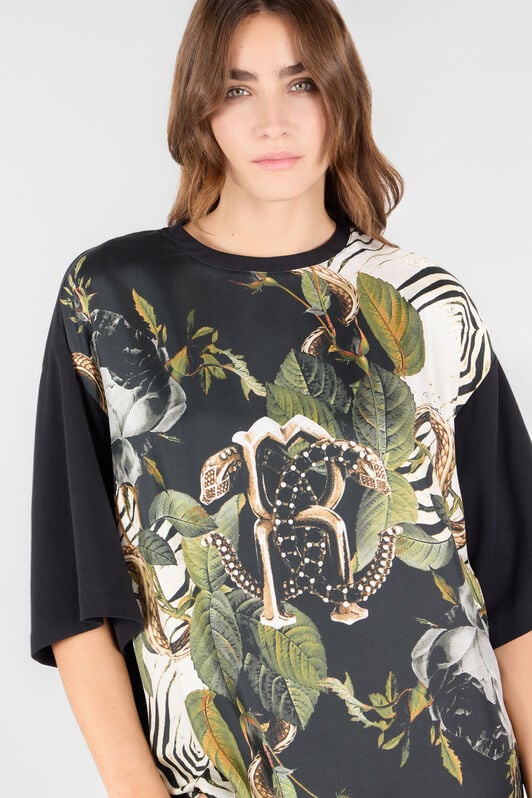 RC T-Shirt With Mirror Snake Monogram And Jungle Print RC T-Shirt With Mirror Snake Monogram And Jungle Print Dark green UKT607-4QN80
