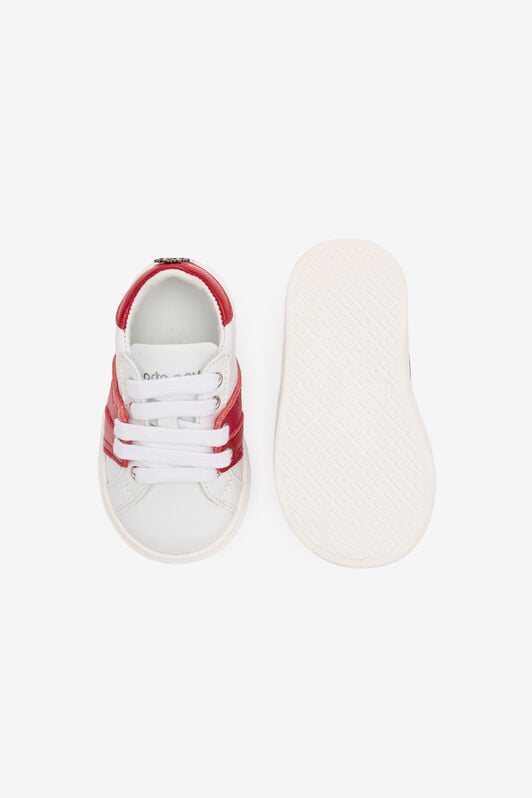 JU Color-Block Lace-Up Sneakers JU Color-Block Lace-Up Sneakers WHITE/RED TJS00Z-PZJ02