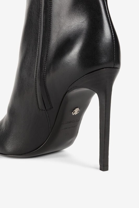 RC Stiefeletten mit Monogramm Mirror Snake RC Stiefeletten mit Monogramm Mirror Snake Schwarz/Silber RKS015-PZV10