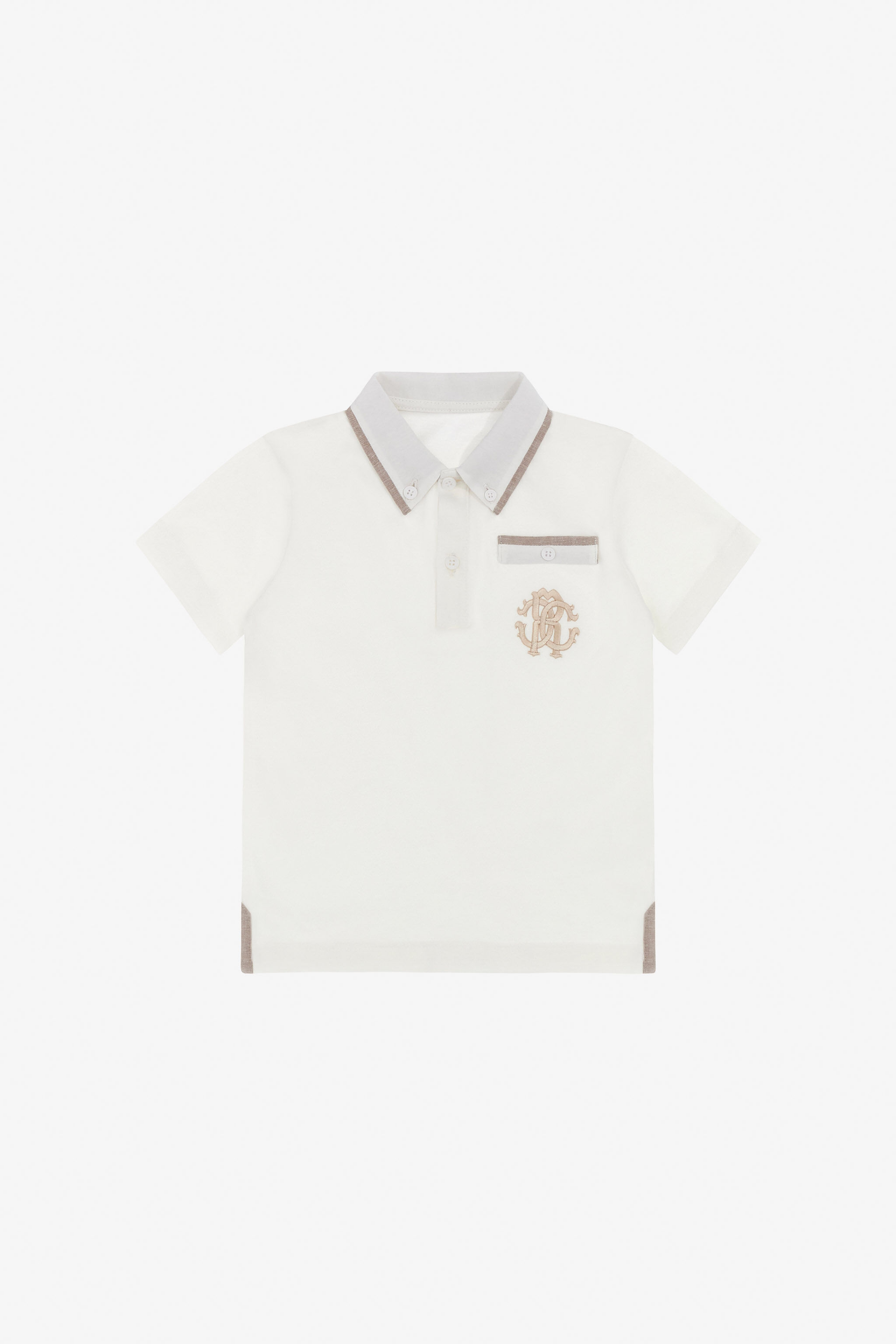 JU Rc Monogram Polo JU Rc Monogram Polo White SJT61B-JD001