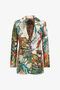 RC Jungle Print Silk Blazer RC Jungle Print Silk Blazer Green SKT405-4QI88