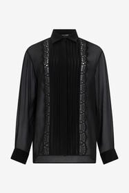 RC Camicia Nera Con Inserti In Pizzo BLACK WKR703-GG001