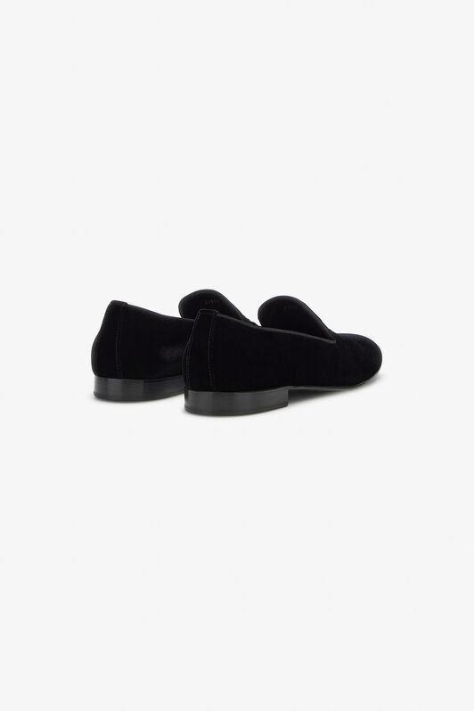 RC Velvet loafers with Monogram Mirror Snake Black/Gold SRS003-VL005