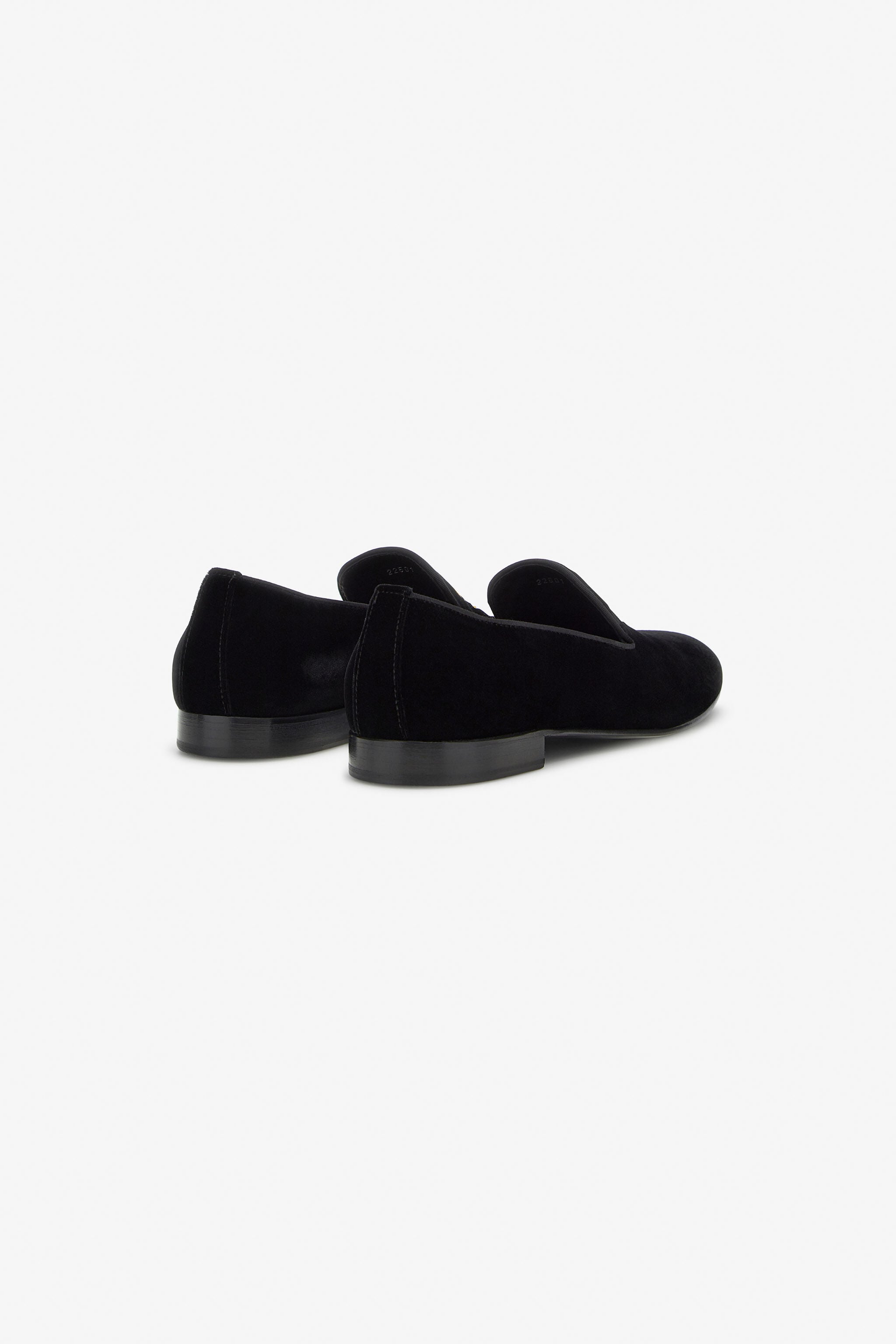 RC Velvet loafers with Monogram Mirror Snake Black/Gold SRS003-VL005