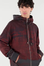 RC Felpa Con Cappuccio E Zip Nero/Rosso VNT69D-FOP69