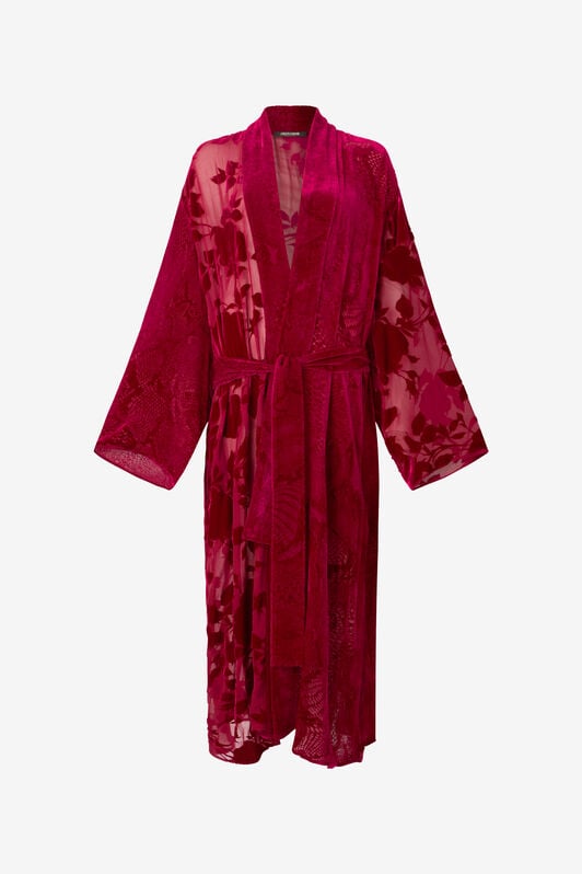 RC Robe With Rose And Python Pattern RC Robe With Rose And Python Pattern Red UKT502-VNN56