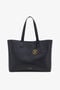RC Black Leather Shopping Bag With RC Monogram RC Black Leather Shopping Bag With RC Monogram Black SKB016-PZ241