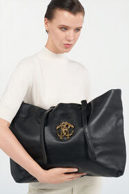 RC Borsa in Pelle con Logo BLACK WKB001-PZ078