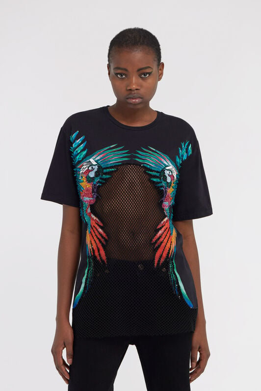 RC Parrot print t-shirt RC Parrot print t-shirt Black SKR62I-JD063