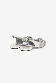 RC Ballerine Slingback In Pelle Metallizzata Argento TKS100-PZF01