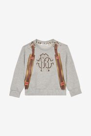 JU Sweatshirt With Front And Back Print Gray UJT672-CF050