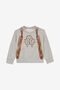 JU Sweatshirt With Front And Back Print JU Sweatshirt With Front And Back Print Gray UJT672-CF050
