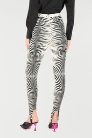RC Leggings À Imprimé Zèbre Noir/Blanc UKT204-ORN49