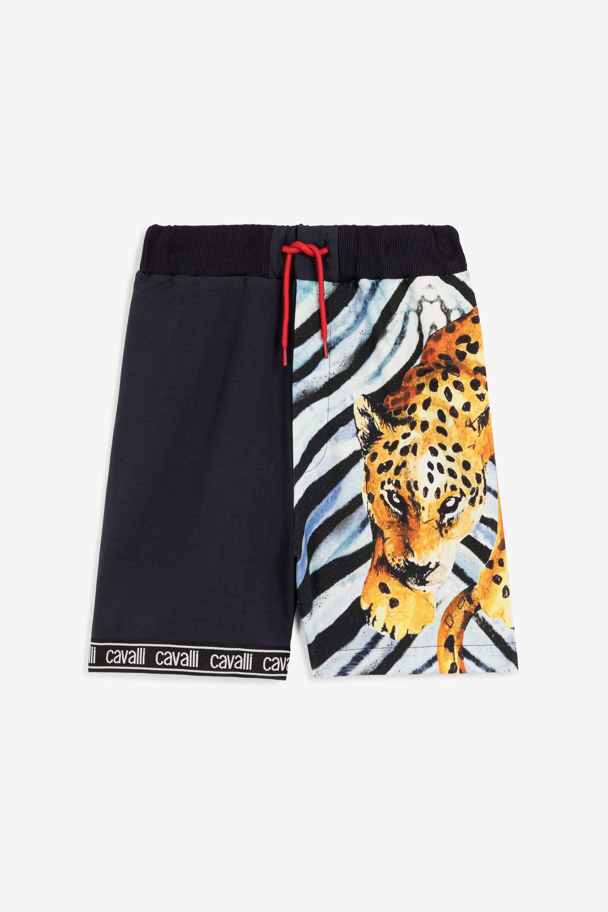 JU Zebra And Jaguar-Print Shorts JU Zebra And Jaguar-Print Shorts Dark blue OJT261-ISA2J