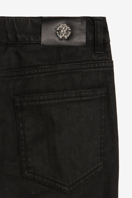JU Schwarze Jeanshose mit Monogram RC JU Schwarze Jeanshose mit Monogram RC BLACK VJJ22B-DN001