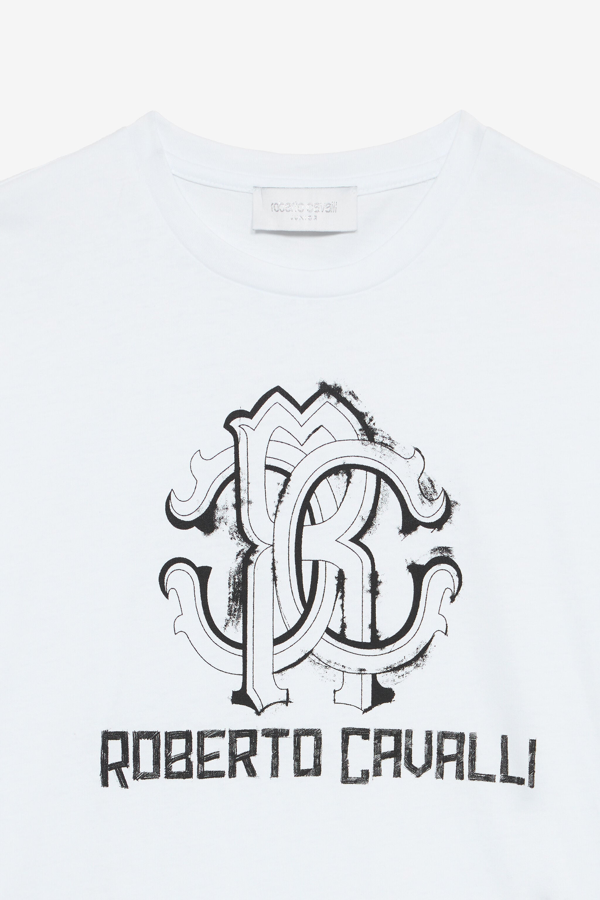 JU T-Shirt Imprimé Zèbre Avec Monogramme RC Et Logo JU T-Shirt Imprimé Zèbre Avec Monogramme RC Et Logo Blanc UJT60A-JD001
