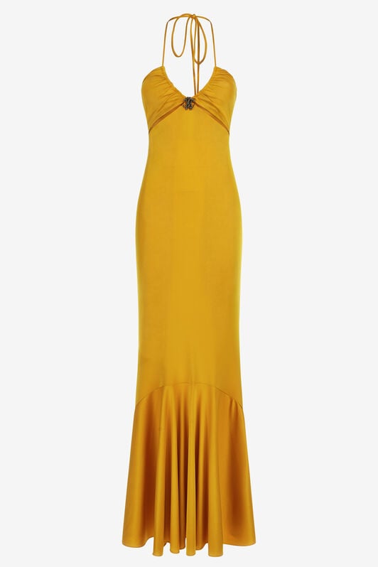 RC Vestido Maxi Amarillo Mostaza Con Flecos RC Vestido Maxi Amarillo Mostaza Con Flecos Amarillo SKT125-JJ036