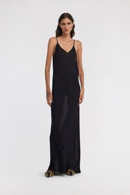 RC Black Maxi Slip Dress Black TKT198-GG015