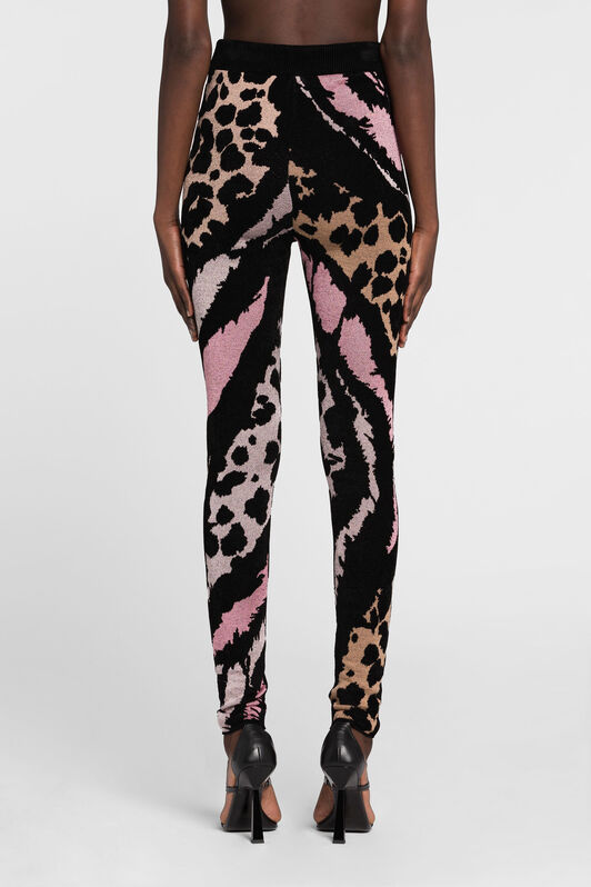 RC Leggings con motivi jacquard Leopard e Freedom RC Leggings con motivi jacquard Leopard e Freedom MULTICOLOR OKM202-MI014