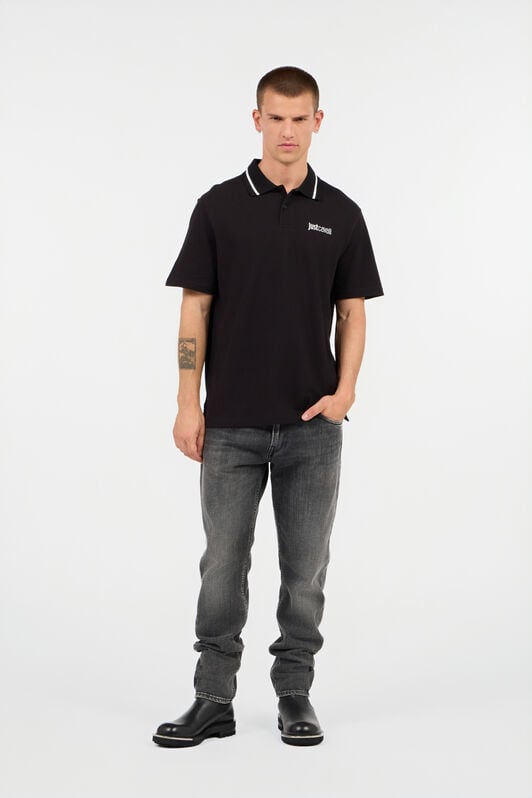 JC Black Polo with Logo JC Black Polo with Logo BLACK UFT026-UF046