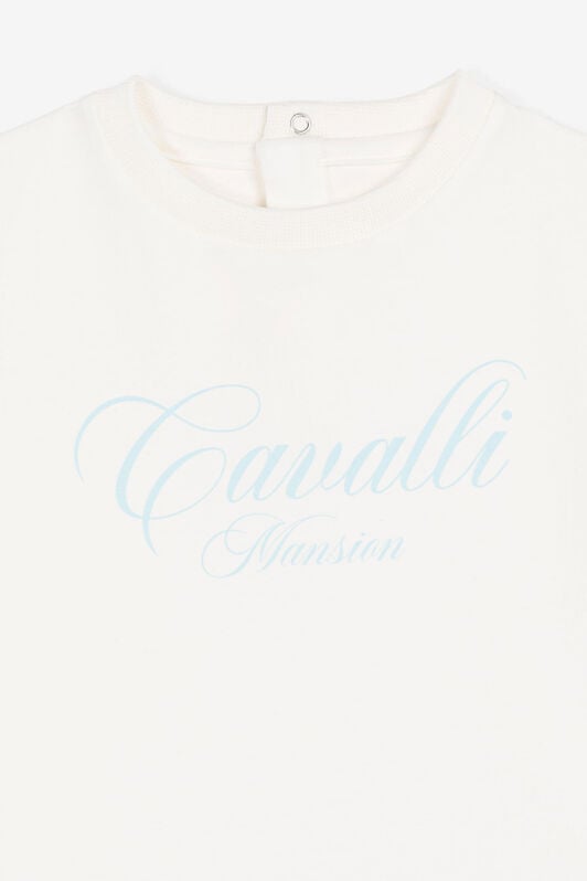 JU Logo-Print T-Shirt JU Logo-Print T-Shirt MILKY WHITE/BABYBLUE OJT698-ISA2J