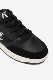 JC Black Leather Sneakers BLACK VFS066-VF524