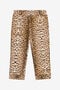 JU Sports Pants With Jaguar Skin Print JU Sports Pants With Jaguar Skin Print Light Brown UJT217-5OO52