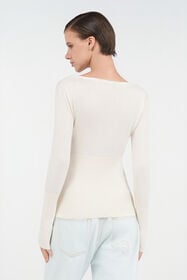 RC Cotton sweater Ivory UWM608-WH003