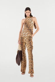 RC Pantalón Con Estampado Jaguar Skin Marrón VKT202-ORP73