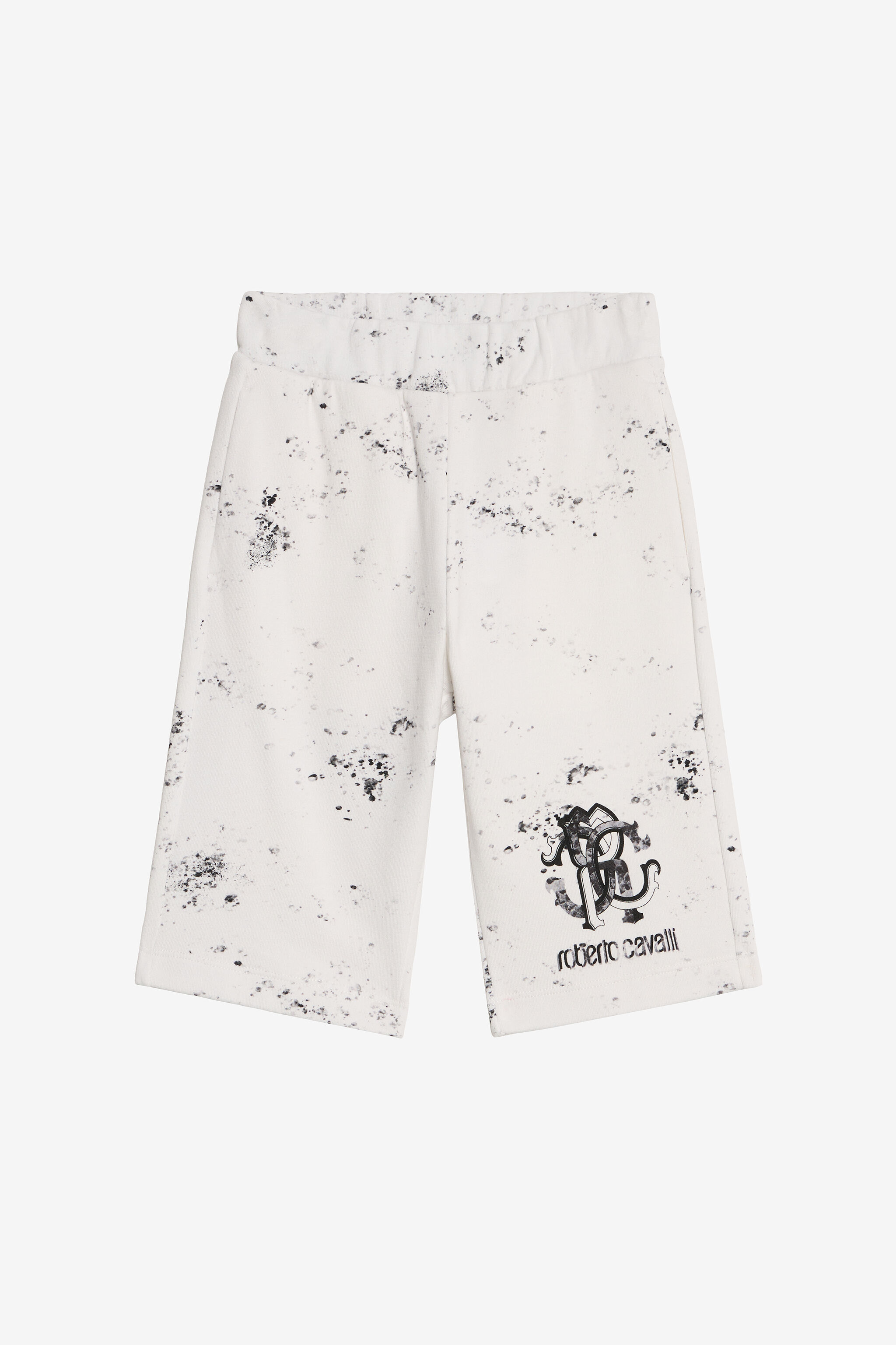 JU White Cotton Allover Spray Shorts JU White Cotton Allover Spray Shorts OPTICAL WHITE VJT25C-5OQ44