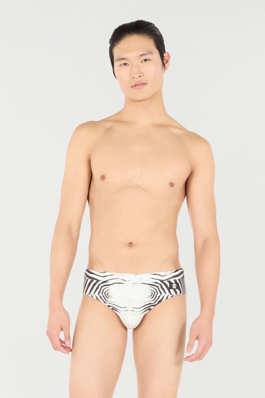 RC Zebra-Print Swim Briefs RC Zebra-Print Swim Briefs Black/White URH01M-LNN49