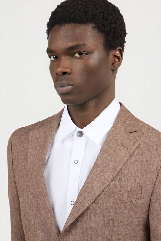 RC Brown Tailored Linen Suit BROWN QOT40P-1NO01