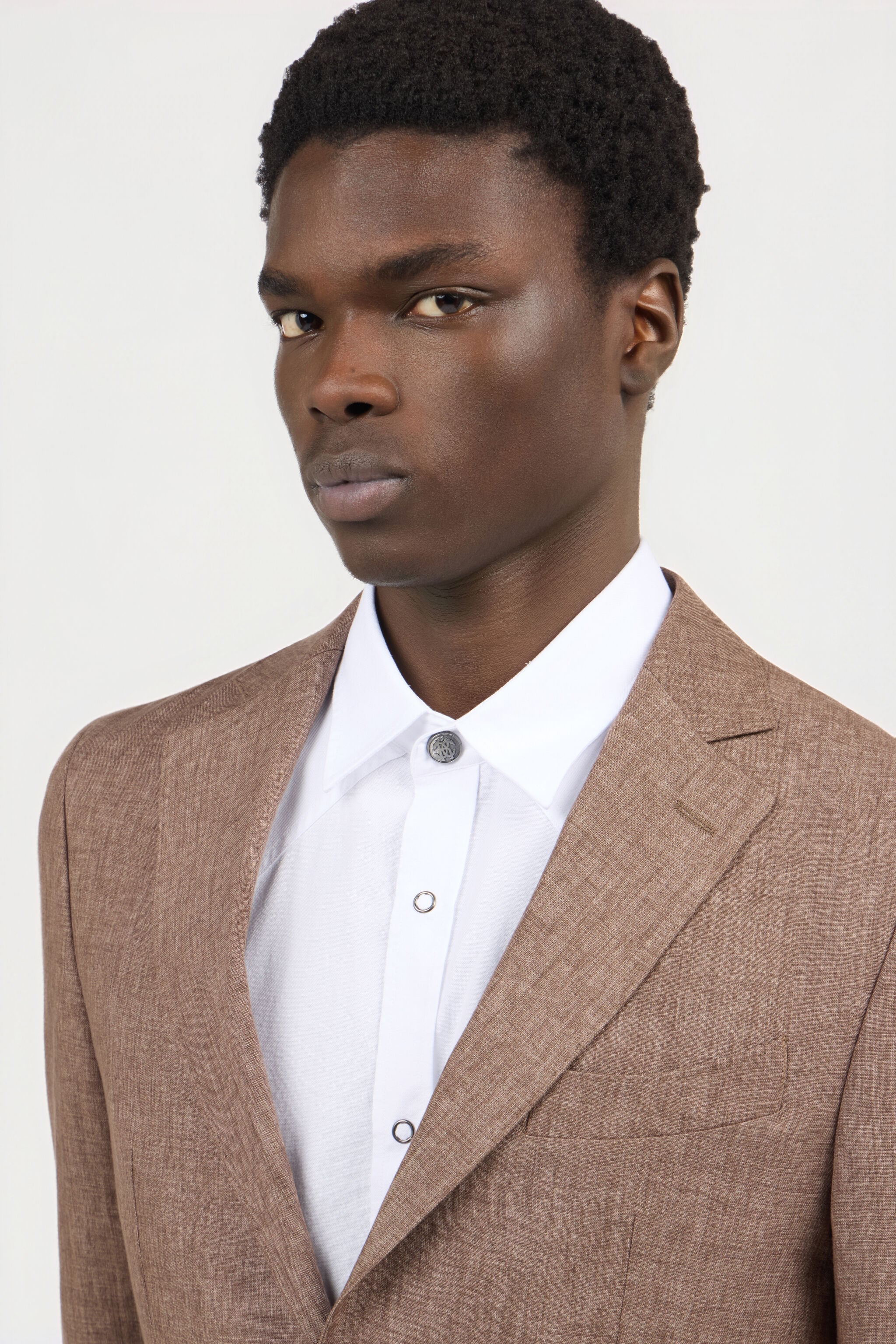 RC Brown Tailored Linen Suit BROWN QOT40P-1NO01