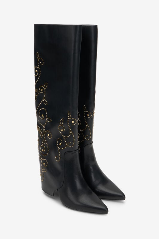 JC Black Studded Boots JC Black Studded Boots BLACK VFS092-VF620