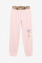 JU Pantalon De Jogging Rose À Taille Léopard JU Pantalon De Jogging Rose À Taille Léopard BABY PINK TJT24O-CF050