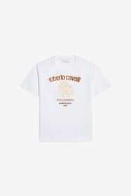 JU Weißes T-Shirt mit gesticktem Logo WHITE XJT61B-JD001