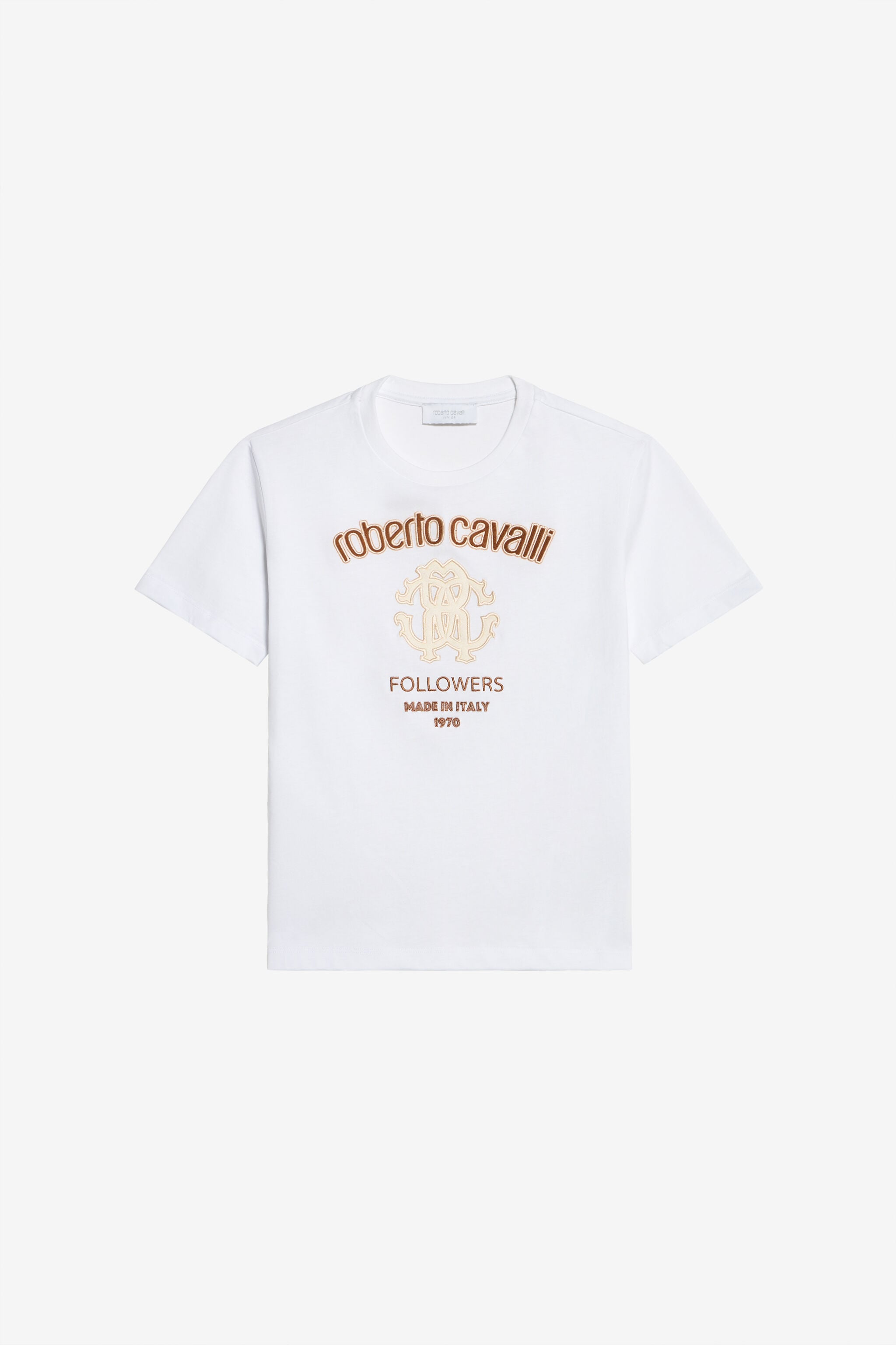JU Weißes T-Shirt mit gesticktem Logo JU Weißes T-Shirt mit gesticktem Logo WHITE XJT61B-JD001