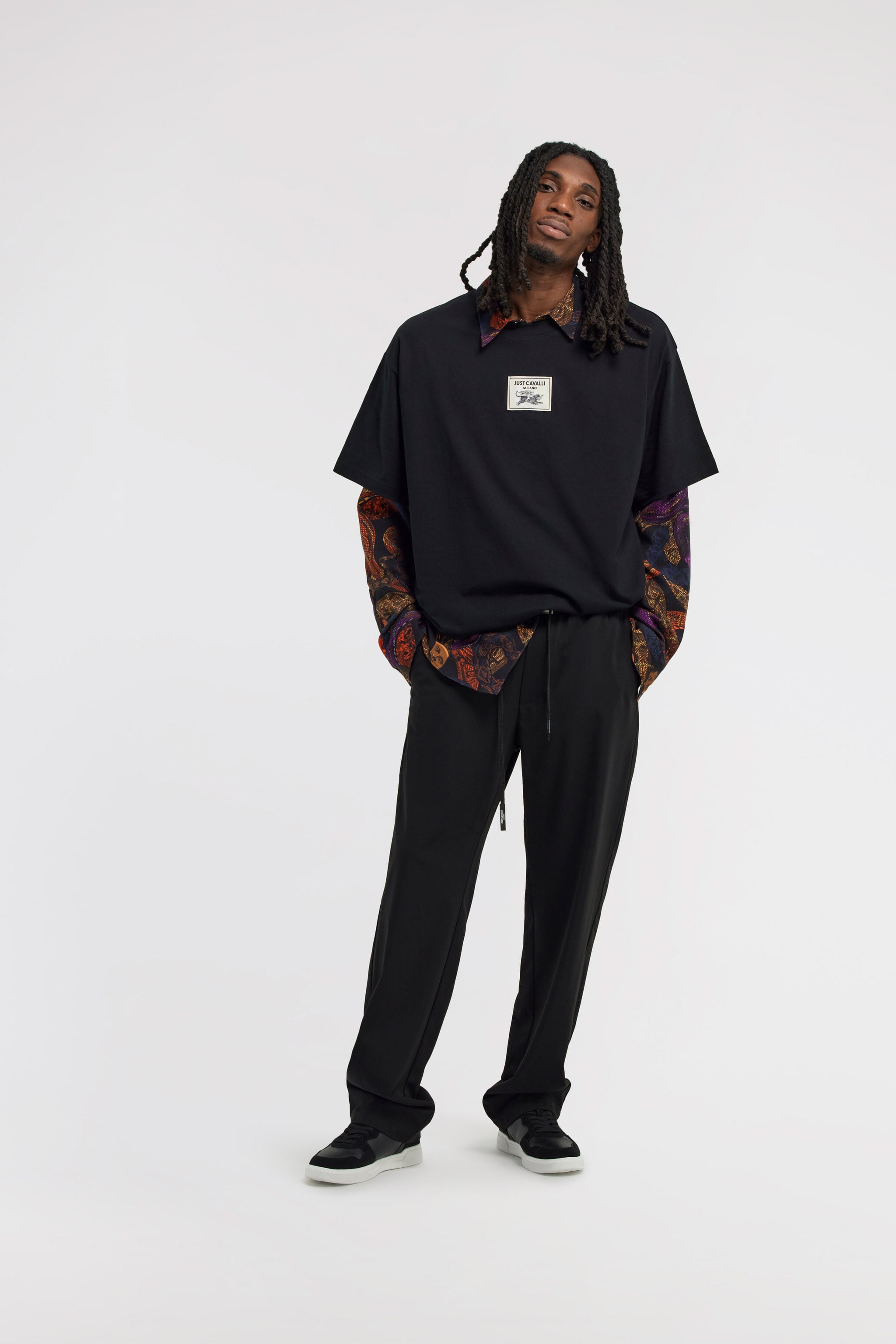 JC Pantaloni Just Cavalli JC Pantaloni Just Cavalli Nero TFT009-TF010